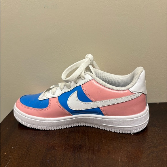 Nike Air Force 1 Blue and Pink Sneakers - Picture 3 of 9